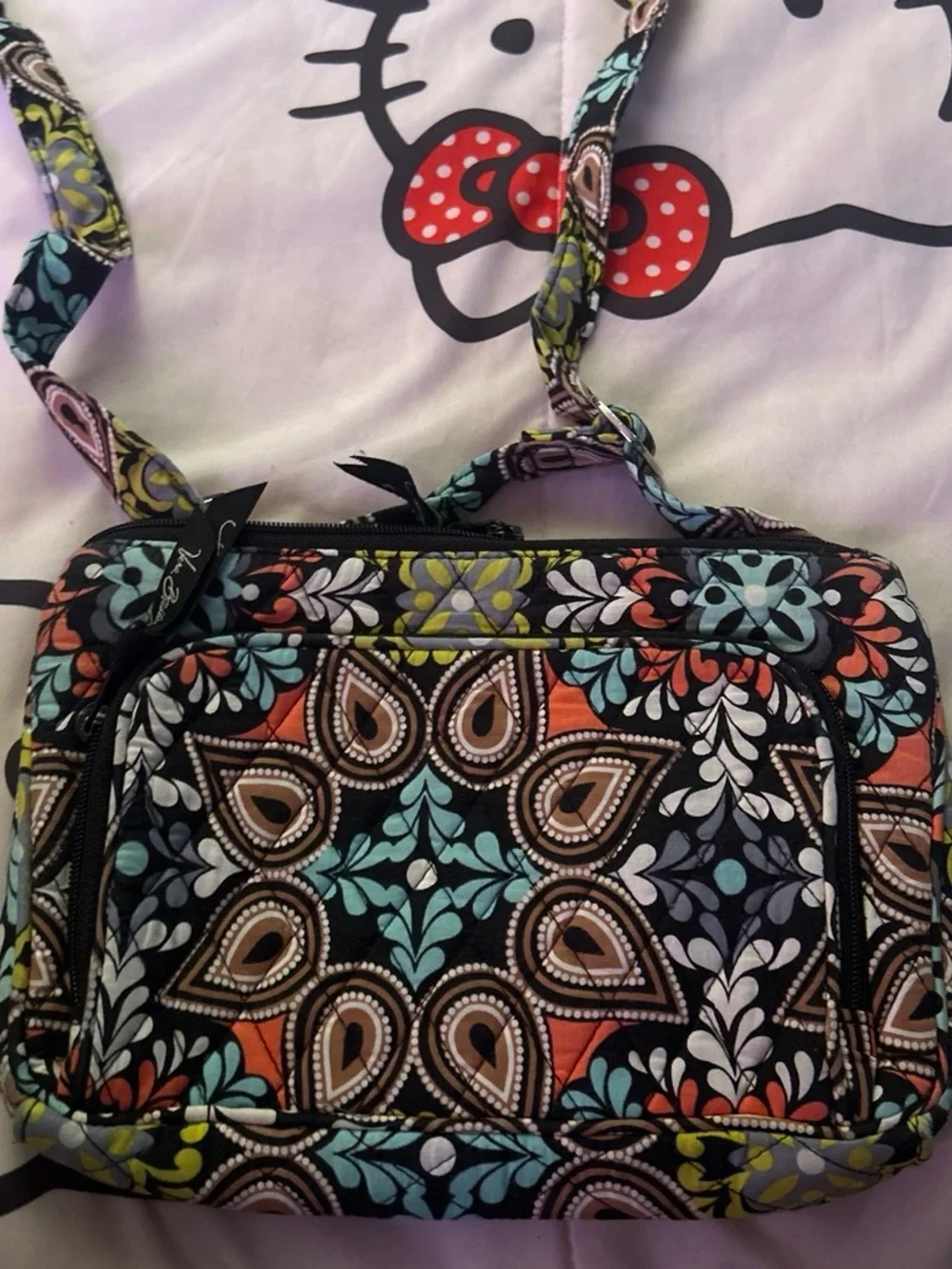 Vera Bradley Multicolor Floral Paisley Quilted Tote and Crossbody Set